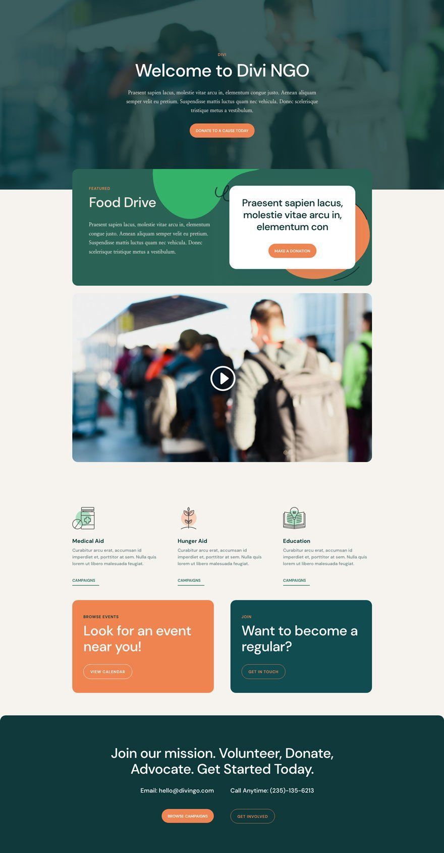 Get a FREE NGO Layout Pack for Divi
