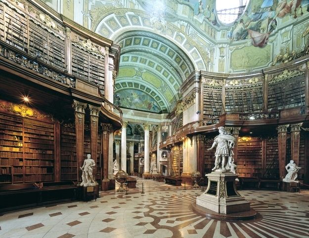 Austrian National Library In Vienna Austria Biblioteca Antigua Biblioteca De Alejandria Biblioteca De Ensueño