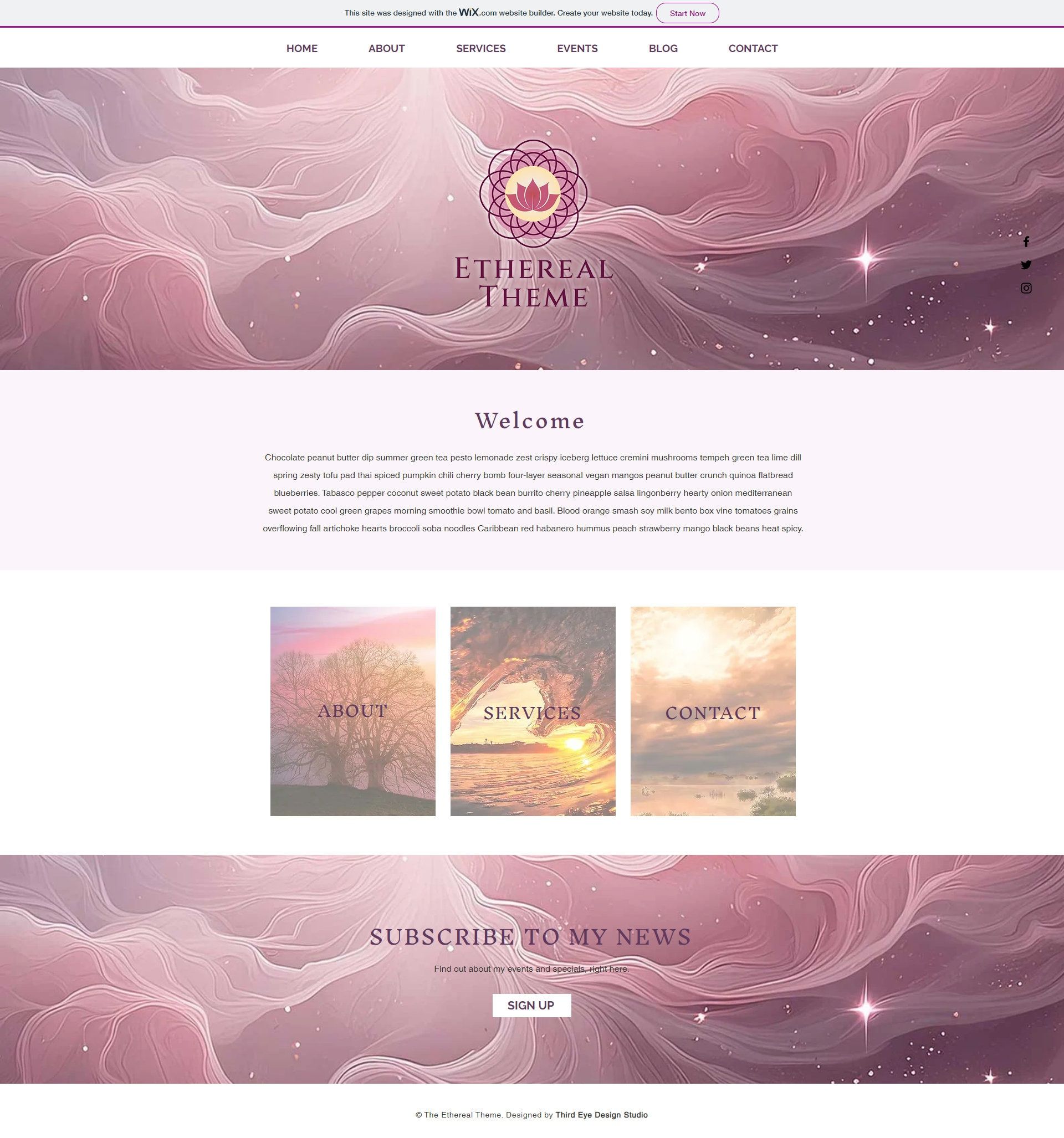 Feminine Wix Vorlage | Psychiker und Energieheiler | Schönheit | Rosa & Creme Website Template