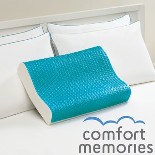 Comfort Memories Blue Bubble Memory Hydraluxe Gel Cooling Cubes Pillow
