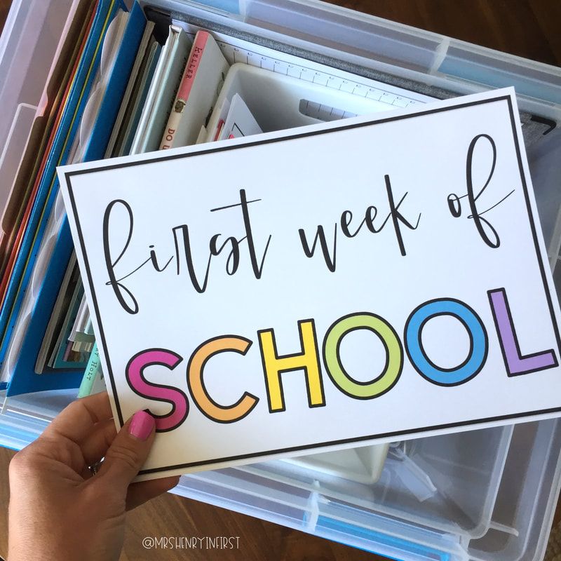 First Week of School BOX
