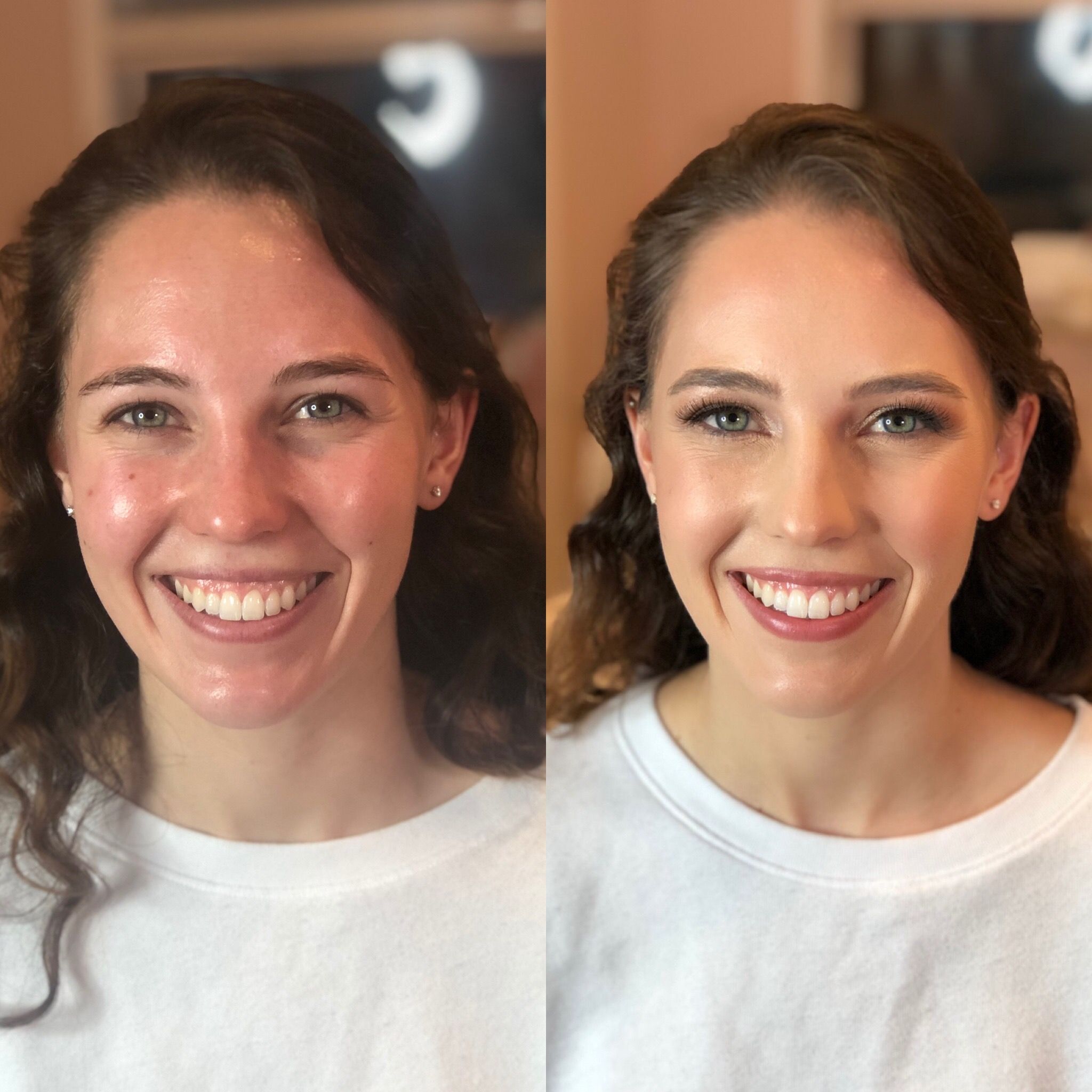 Natural Bridal Makeup Before & After