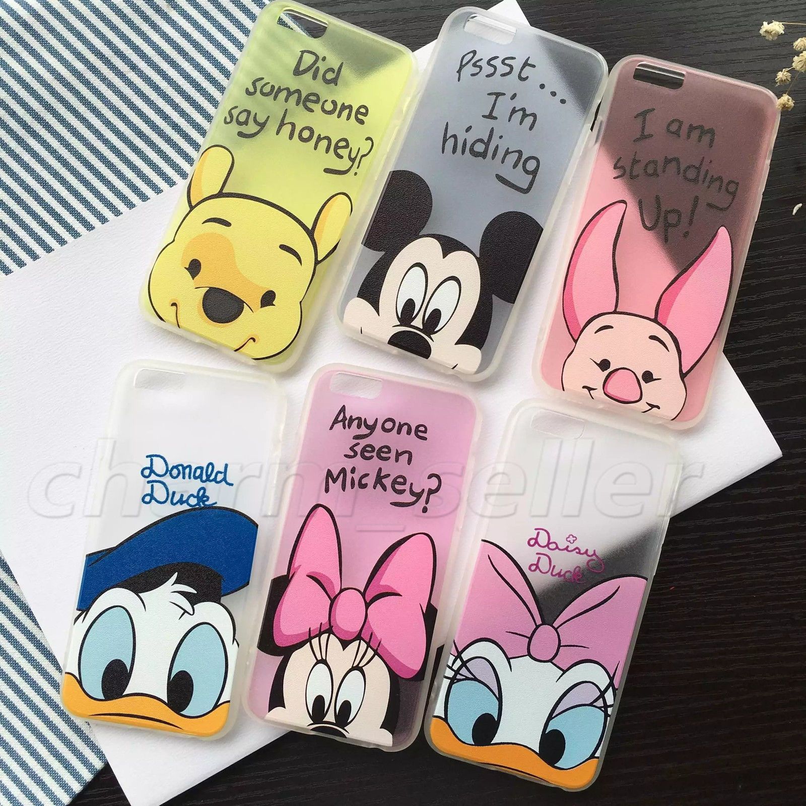 3D Nueva Funda Caliente Minnie Micki Pooh Oso para iPhone XS Max XR 6 7 X 8 Plus