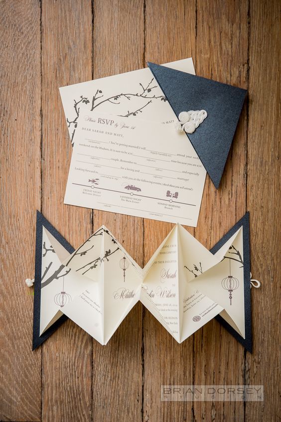 Faire Part Mariage Origami