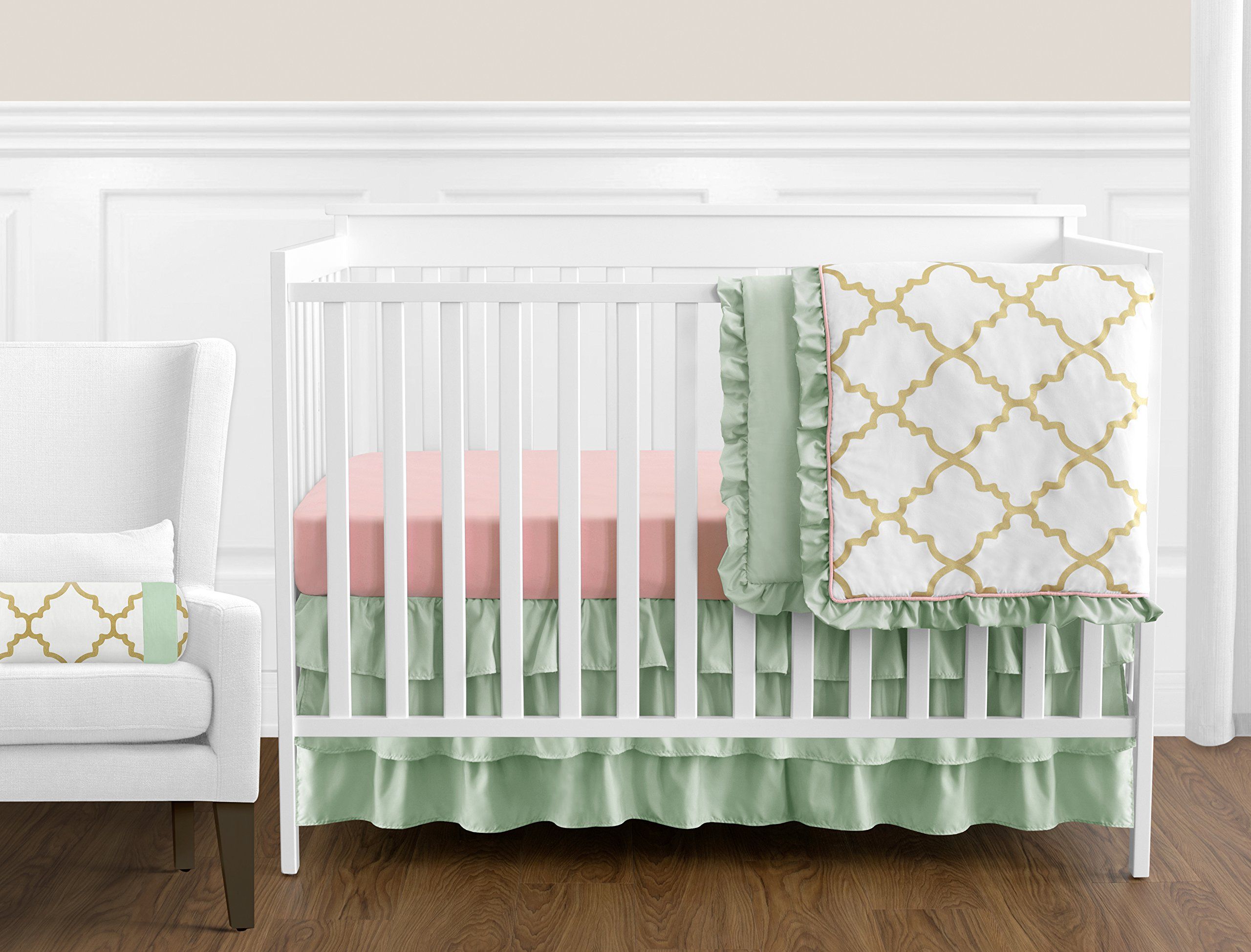 Sweet Jojo Designs 11Piece Boutique Ava Mint Coral White And Sweet Jojo Designs 11Piece Boutique Ava Mint Coral White And