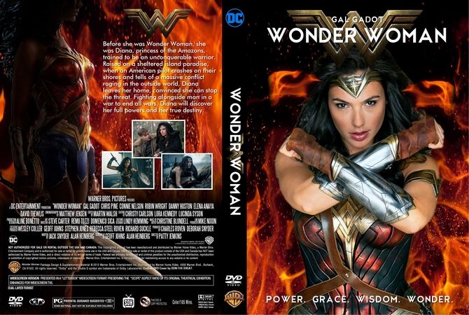 Wonder Woman (2017) DVD Custom Cover | Dvd cover design, Wonder ...