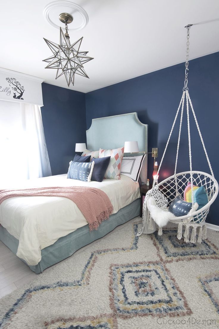 Dark Blue Girls Room Décoration chambre ado, Idée déco chambre Dark Blue Girls Room Décoration chambre ado, Idée déco chambre