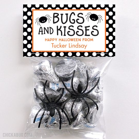 Bugs and Kisses Favor Labels and Bags | Halloween | Halloween projects, Cute halloween costumes ...