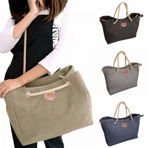 Korean Style Simple Casual Canvas Shoulder Bags Diagonal Ladies New