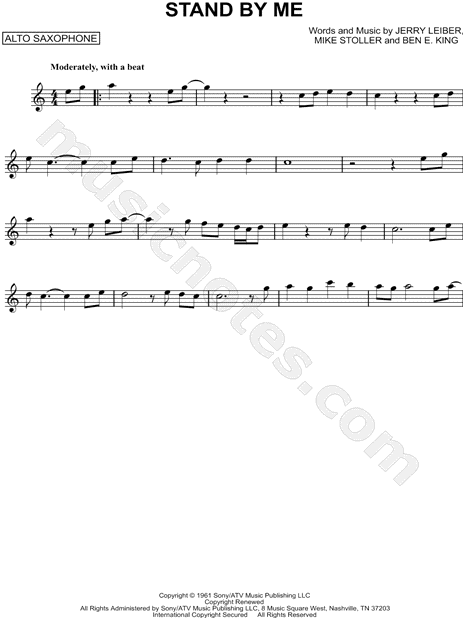 stand by me sheet music by ben e king k n o x w i l l l o v e stand by me sheet music