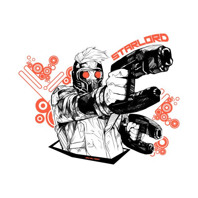 Check out this awesome 'Starlord' design on @TeePublic! | Drawing