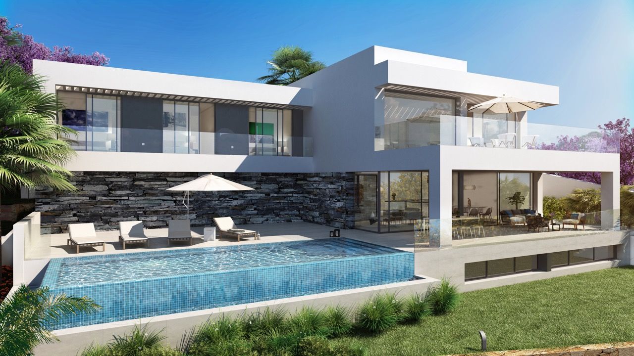 Modern Design Villas In Newgoldenmile Marbella Area See Bablomarbella Com En Show Sale 25244 Modern Design Villas Marbella Villas Villa Marbella