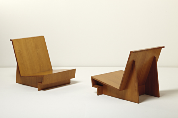 Phillips Ny050210 Frank Lloyd Wright Pair Of Usonian Chairs Phillips Ny050210 Frank Lloyd Wright Pair Of Usonian Chairs