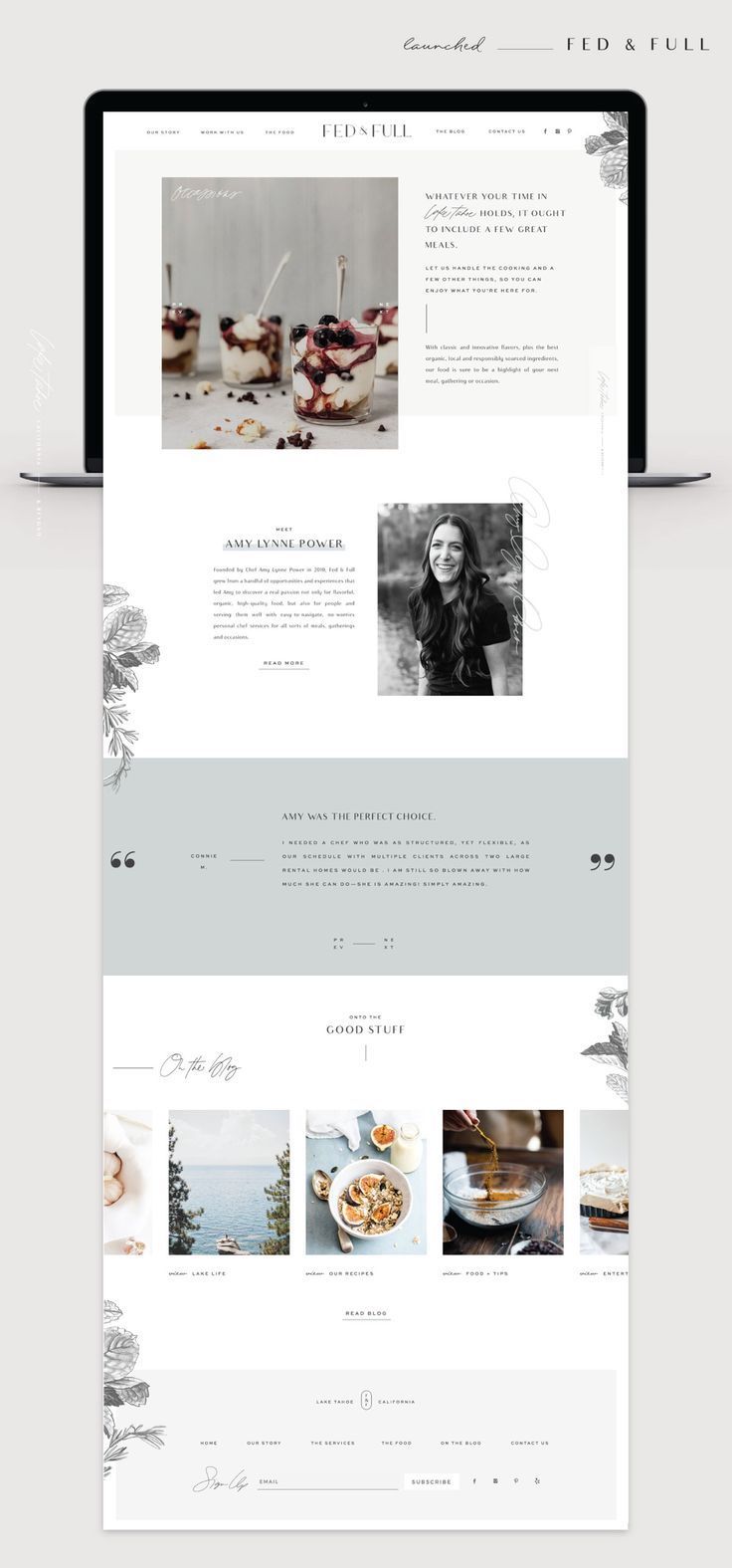 I had the privilege of creating a rebrand for Amy of Fed & Full. She envisioned a brand that you could imagine on a cookbook, a product line, a packaging label, you name it. A brand that felt sophisticated yet creative, modern yet welcoming, timeless yet personal. So, take a peek at the creative brand and website launch for Fed & Full! #saffronavenue #creativebrand #foodblog #rebrand #logo #website #websiteshowcase Web Design Trends, Design Websites, Web Design Quotes, Web Design Tips, Design Ideas, Layout Design, App Design, Website Design Layout, Web Layout