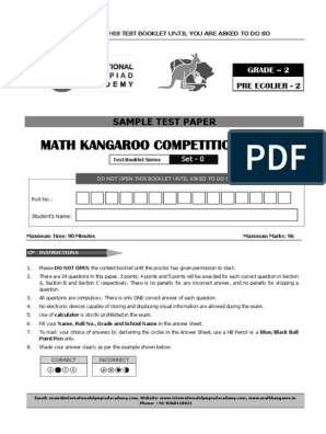 Math Kangaroo Practice Problems (Grades 1-8) | Geometry | Mathematics
