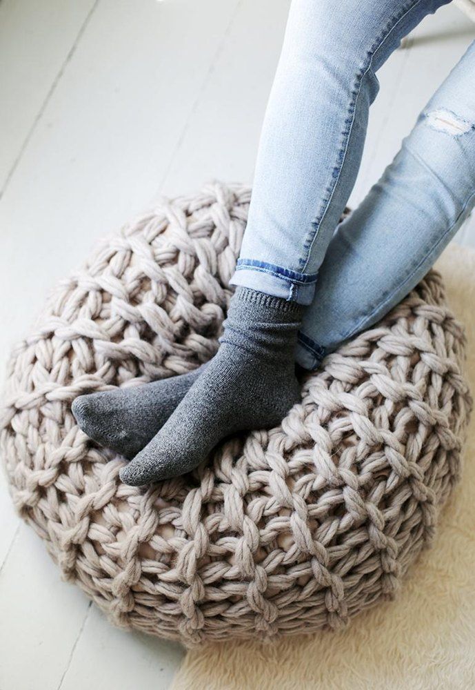 Six Amazing Patterns For Your Home Knitted Home Decor And Cool Knitted Floor Pouf Pattern Six Amazing Patterns For Your Home Knitted Home Decor And Cool Knitted Floor Pouf Pattern