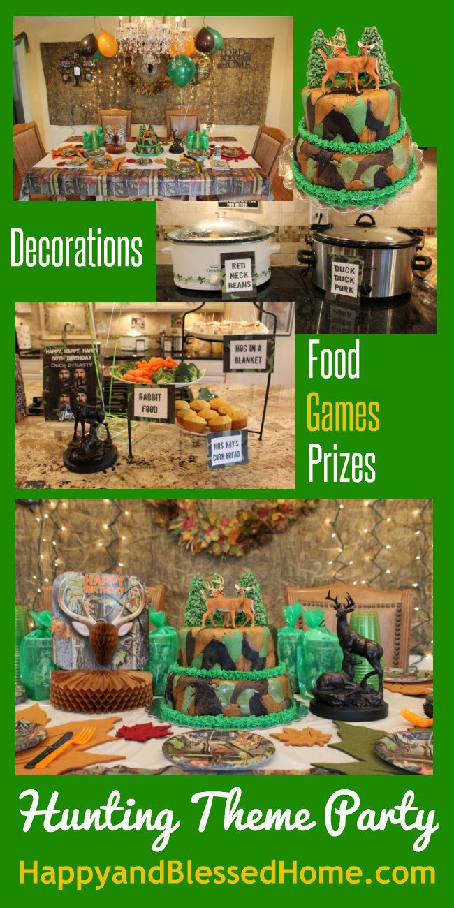 Camouflage Hunting Theme Party Fun Pinterest Hunting Theme Party With Ideas For Parties Birthday Featuring Deer Camouflage Duck Dynasty Food And Decorations