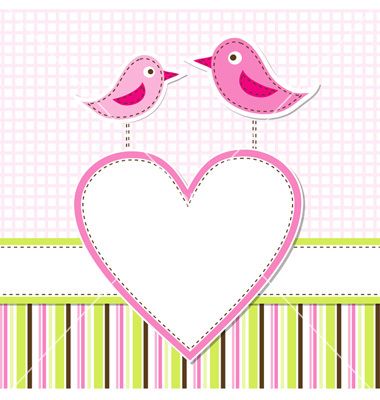birds and heart for handmade greeting cards craft ideas