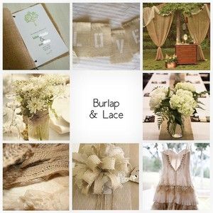 Burlap and Lace Wedding Decor Ideas | Burlap Lace weddings and Burlap lace