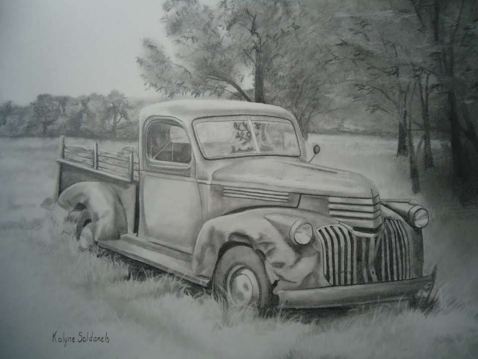 Chevy Truck Drawing Tutorial 10+ Old Truck Drawings Pencil drawings, Drawings, Car