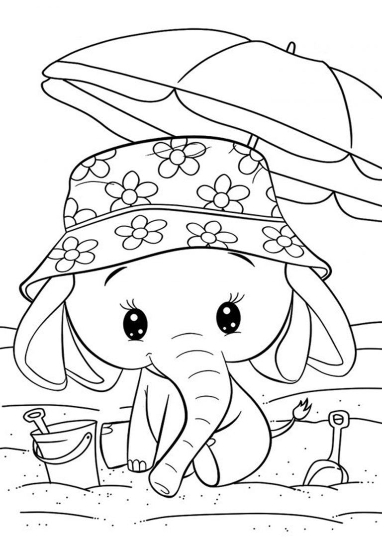 Free & Easy To Print Elephant Coloring Pages | Unicorn coloring pages