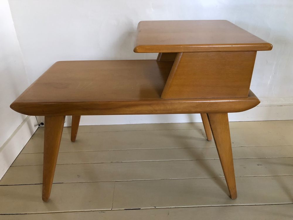 Heywood Wakefield Mid Century Two Tier End Table Afflink With