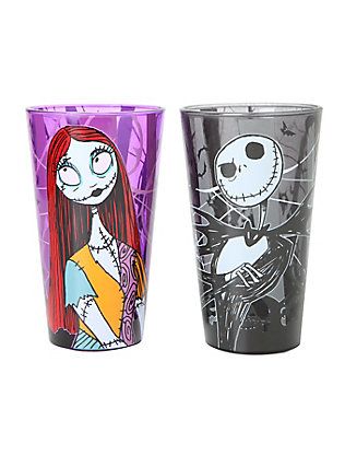the nightmare before christmas jack sally pint glasses set nightmare before christmas kitchen