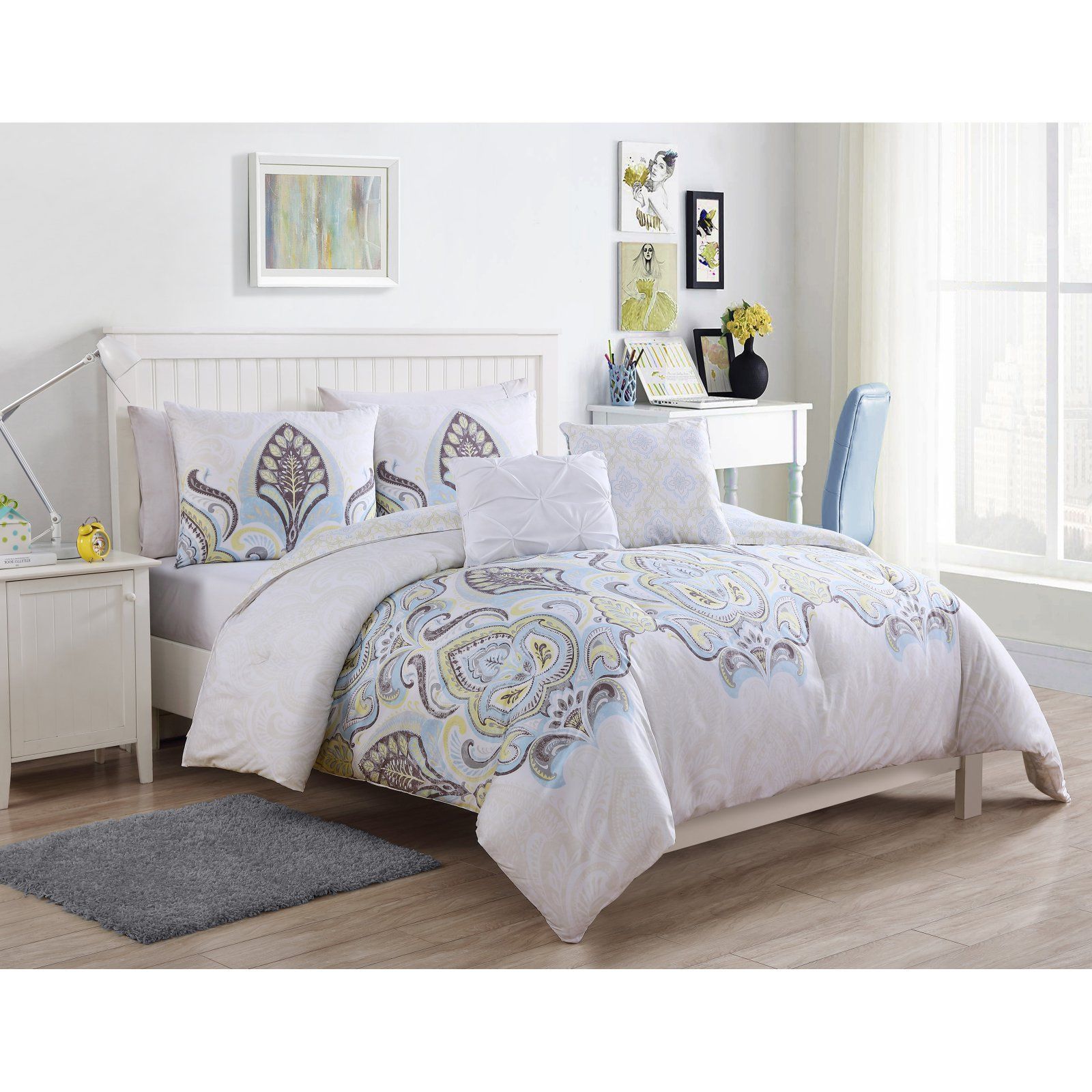 Shazia Comforter Set By Vcny Size Twin Comforter Sets