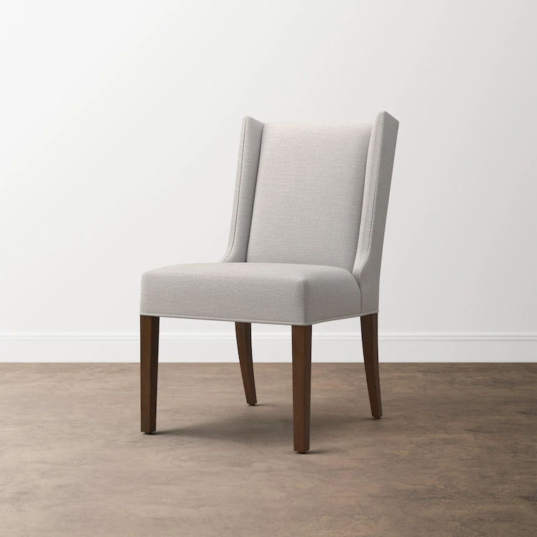 Upholstered Wing Back Side Chair Fabric Brooke Side Chairs Dining Chairs Comfortable Dining Chairs