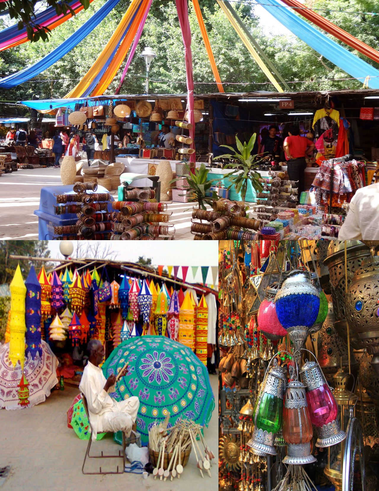 An Outdoor Market With Umbrellas And Other Items an-outdoor-market-with-umbrellas-and-other-items