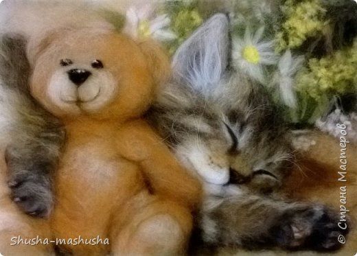 Живопись шерстью. Котейка Живопись шерстью. Котейка