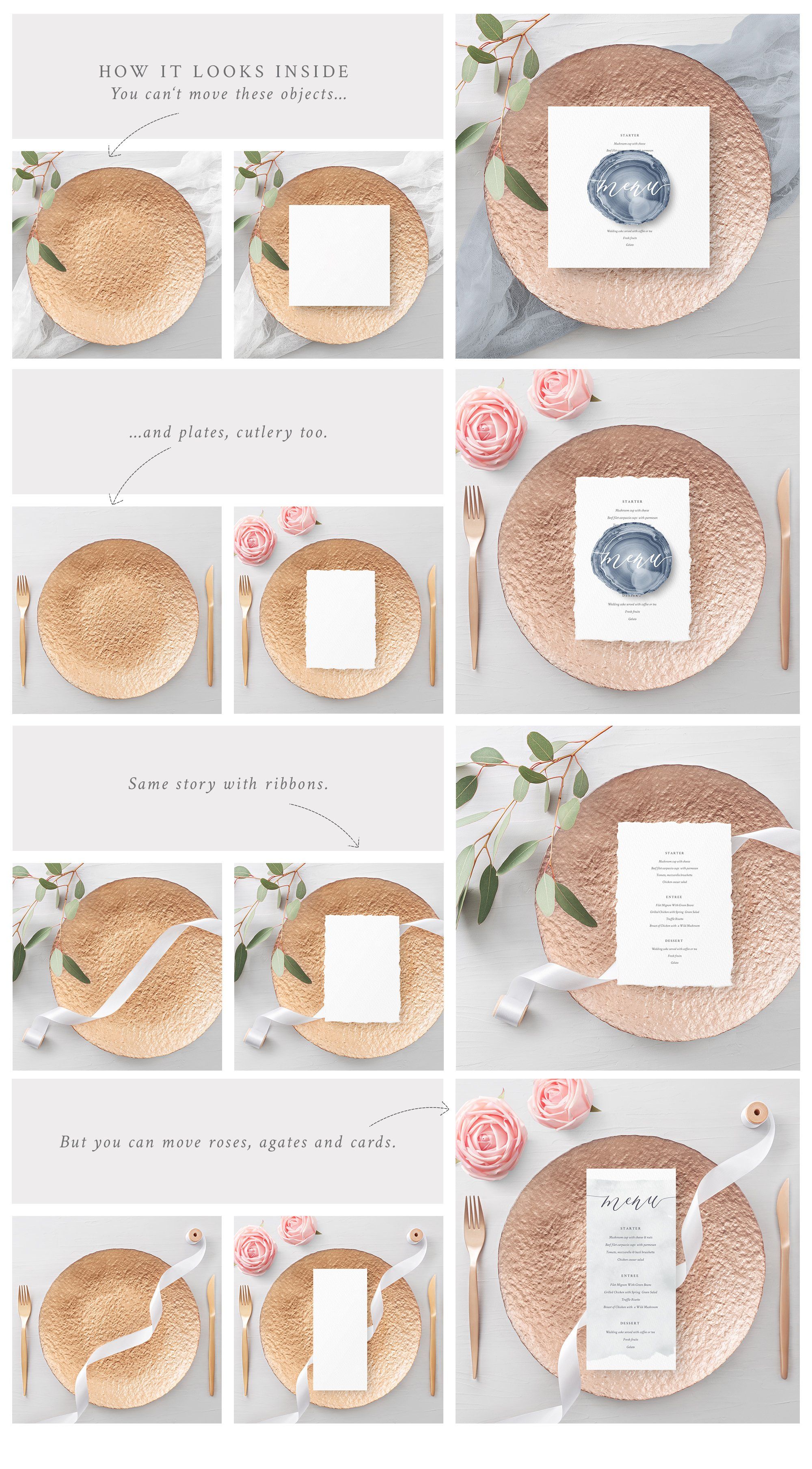 Download Wedding Menu/Program Mockups in 2020 | Wedding menu, Stationery mockup, Menu design