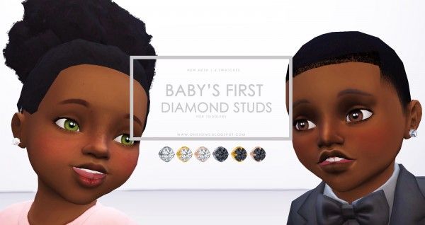 Onyx Sims Baby S First Diamond Studs 4 Onyx Sims Baby S First Diamond Studs 4 Accessories Toddler