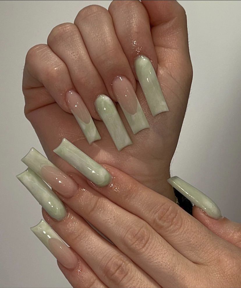 Classy Acrylic Nails, Acrylic Nail Tips, Long Square Acrylic Nails, Cute Acrylic Nail Designs, Summer Acrylic Nails, Quinceanera Nails, Arylic Nails, Really Cute Nails, Glow Nails