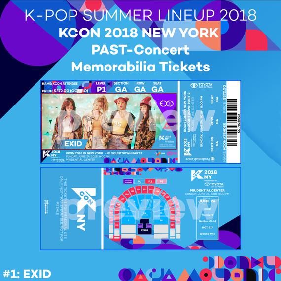 throwback kcon 2018 custom ny memorabilia tickets in 2020 kcon ny seating chart
