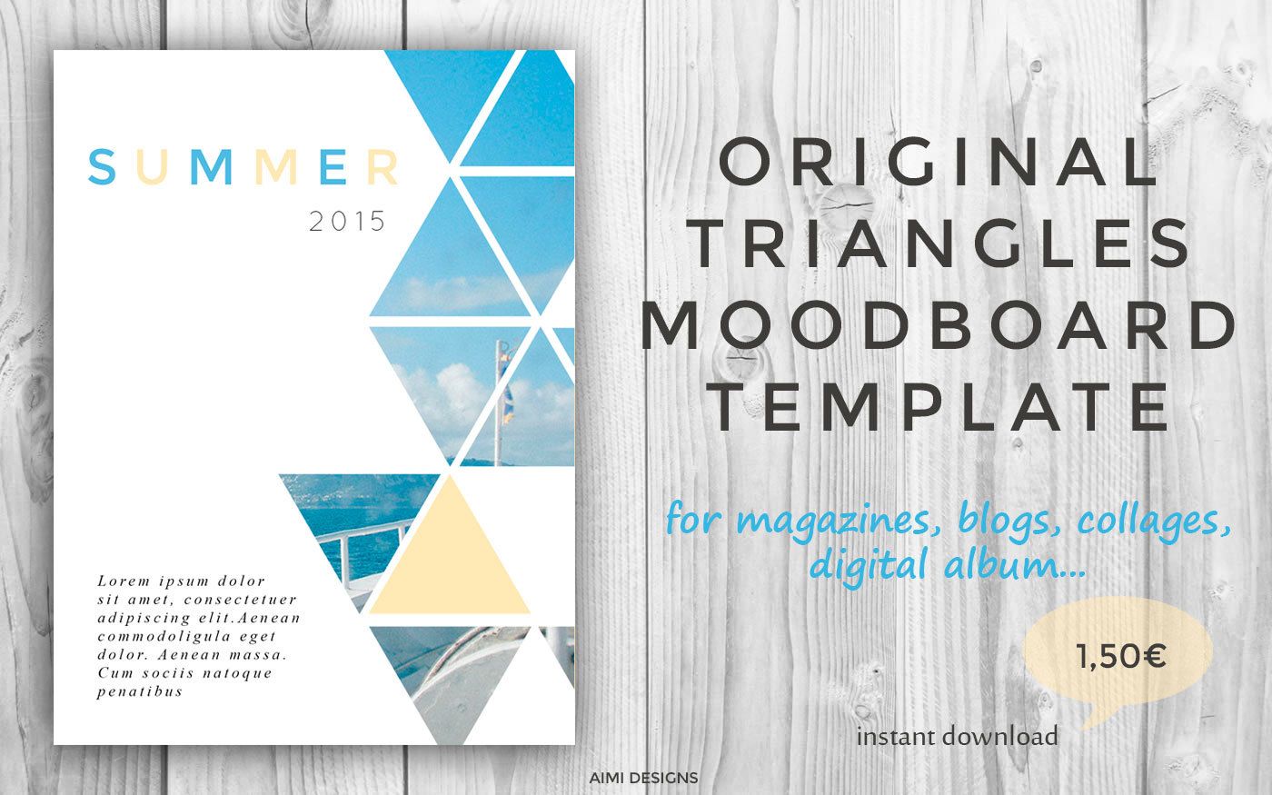 triangles moodboard template triangles photo collage psd archive