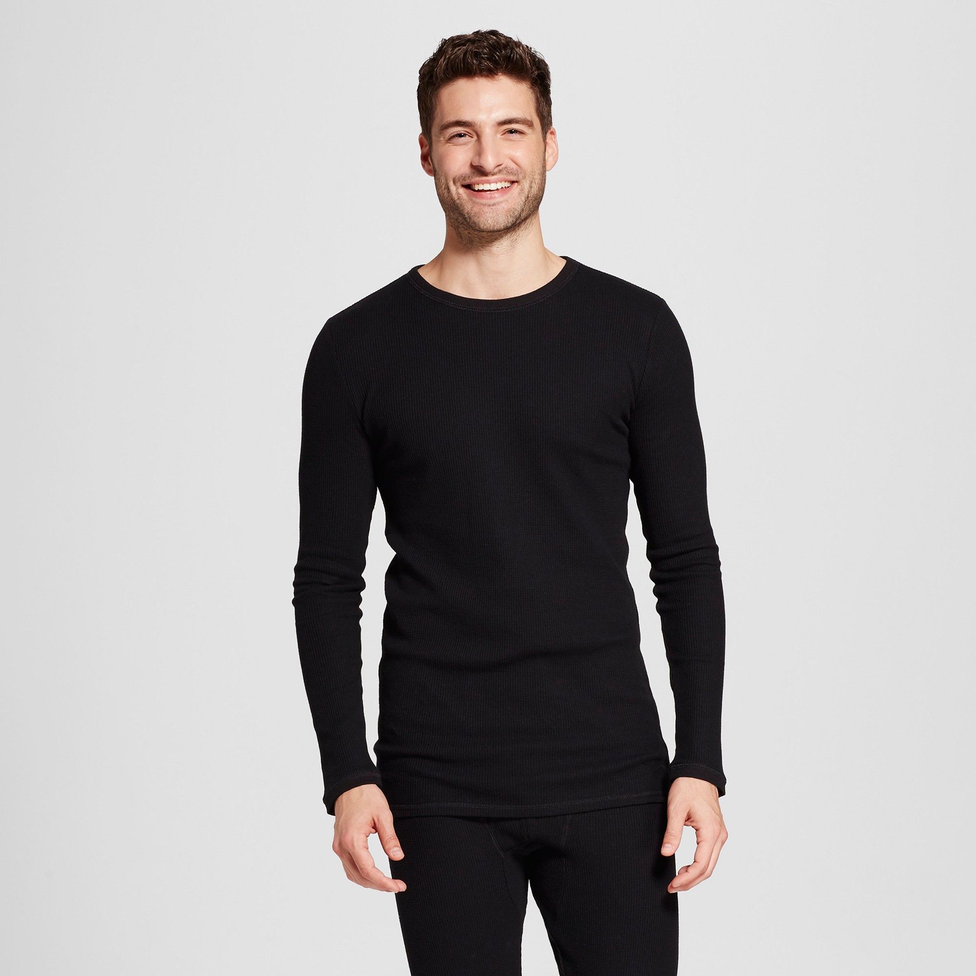 Goodfellow /& Co Mens Long Sleeve Micro Cotton Blend Thermal Shirt
