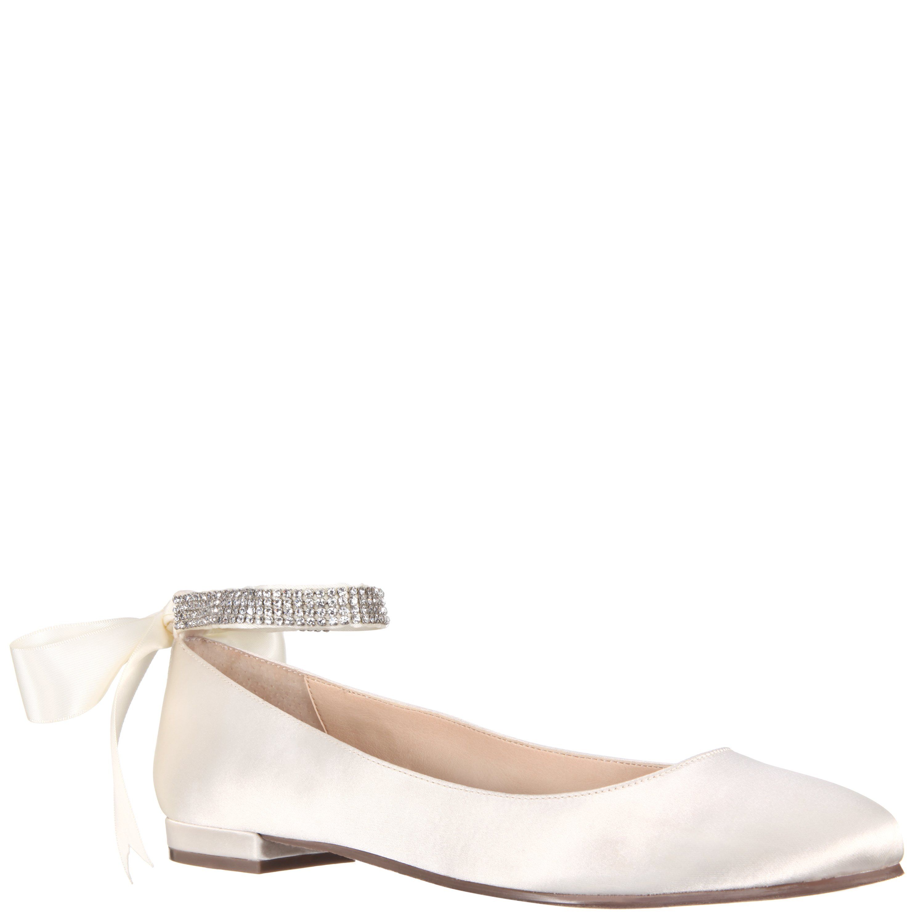 selah ivory satin ankle strap heels