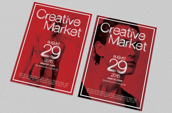 Multipurpose simple retro flyer Flyer template