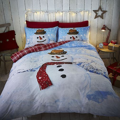 Tesco Direct Catherine Lansfield Snowman Duvet Cover Set