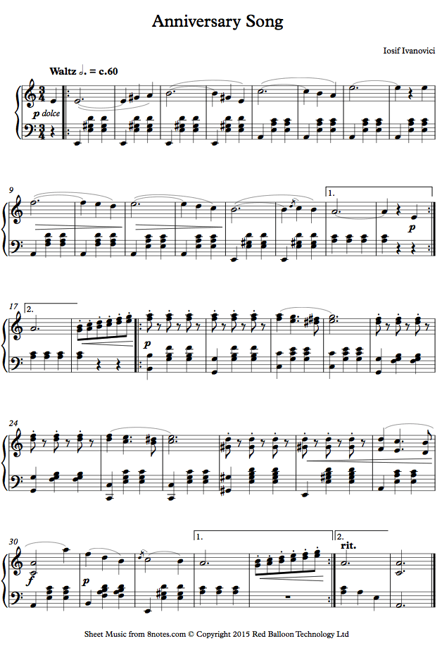 ivanovici anniversary song waves