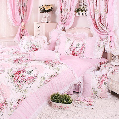 FADFAY Home TextileRomantic Pink Rose Wedding Bedding SetsElegant American Rustic Vintage Floral FADFAY Home TextileRomantic Pink Rose Wedding Bedding SetsElegant American Rustic Vintage Floral