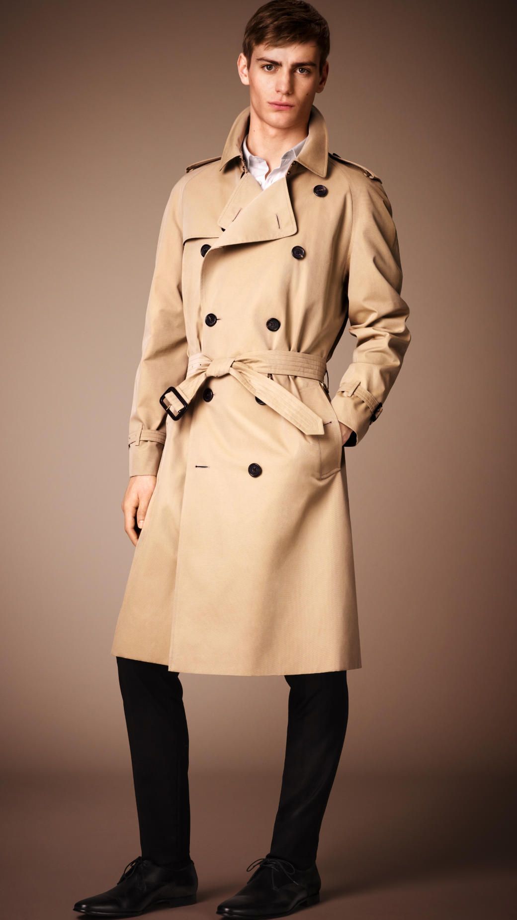 7 Best Men S Trench Coats To This Winter The Trend Spotter Mid Length Cotton Blend Trench Coat By Burberry