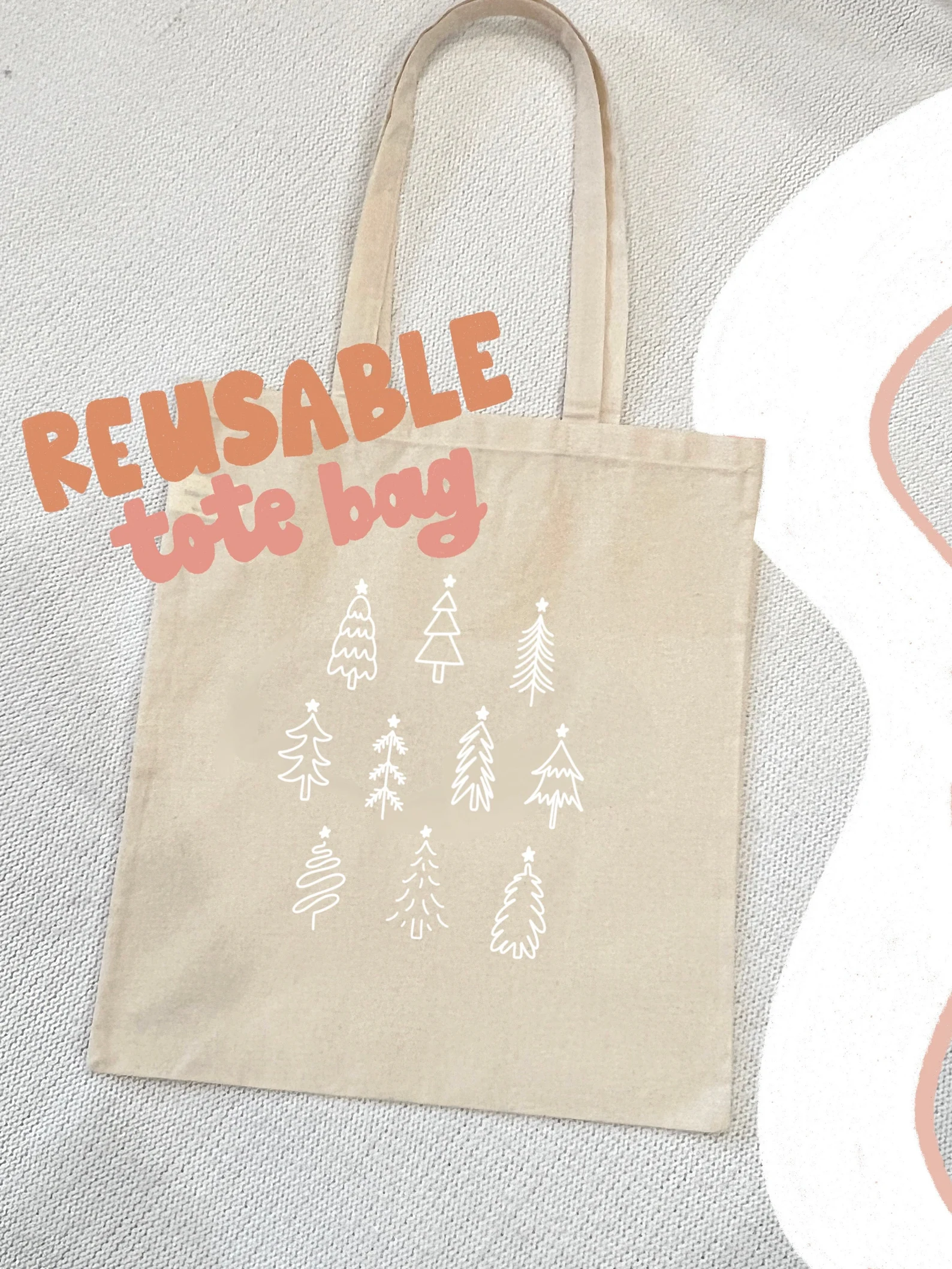 Christmas Tree Reusable Tote Bag Eco-friendly Tote Bag Bag - Etsy Christmas Tree Tote, Christmas Village, 1st Christmas, Christmas Seasons, Christmas Shopping, Eco Friendly Totes, Christmas Doodles, Clear Stickers, Wax Paper