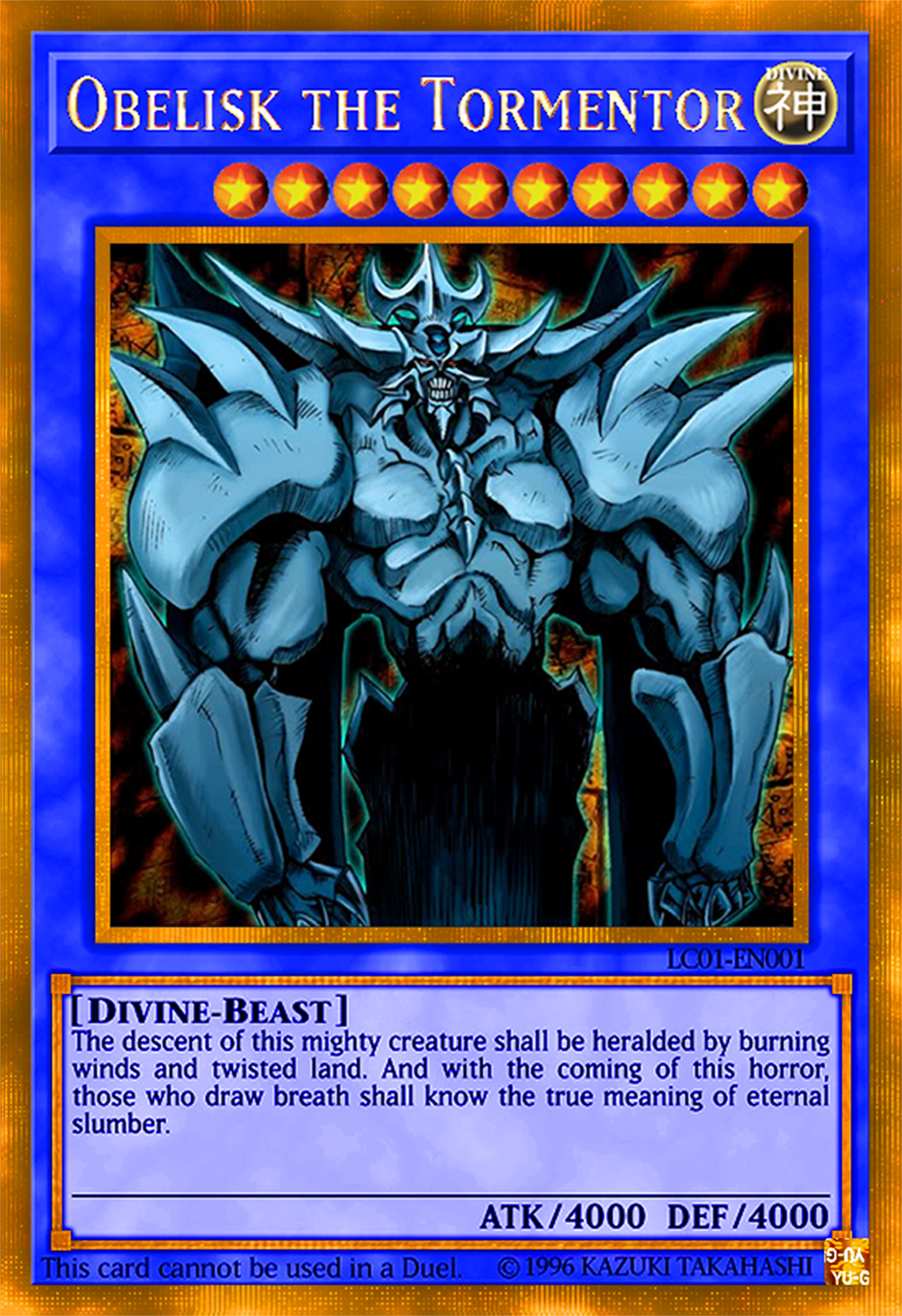 Obelisk the Tormentor v3 ORICA SECRET RARE YUGIOH ART, Obelisk the Tormentor v3 ORICA SECRET RARE YUGIOH ART,