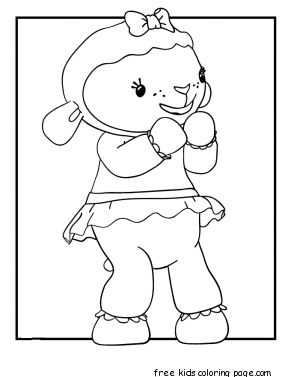 printable lambie the lamb doc mcstuffins coloring pages kid colour