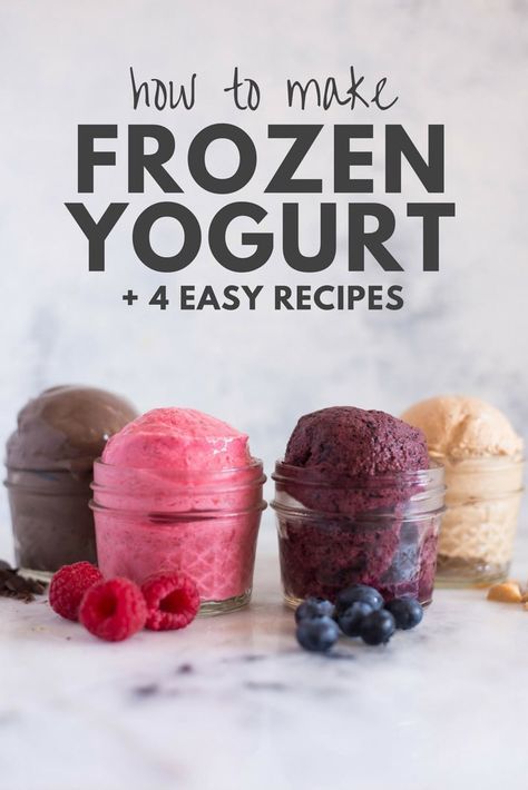 How To Make Frozen Yogurt | Find out how easy it is to make healthy frozen yogurt with fresh fruit at home and without an ice cream maker. Enjoy these 4 new easy frozen yogurt recipes. | A Sweet Pea Chef #frozenyogurt #homemadefrozenyogurt #summerdessert #asweetpeachef High Protein Desserts, Frozen Desserts, Frozen Treats, Healthy Desserts, Healthy Recipes, Healthy Foods, Healthy Zucchini, Healthy Chef, Healthy Gut