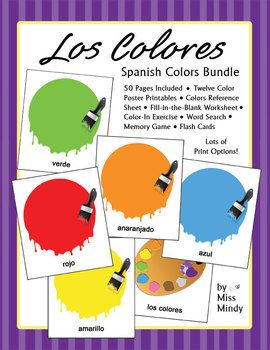 colores spanish colors go fish