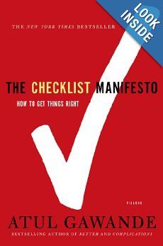 Atul gawandes book the checklist manifesto