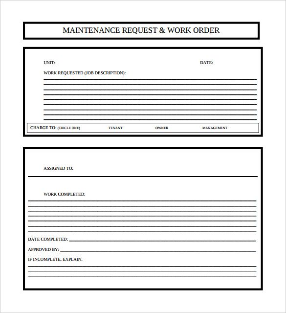 14 work order templates word excel pdf templates www